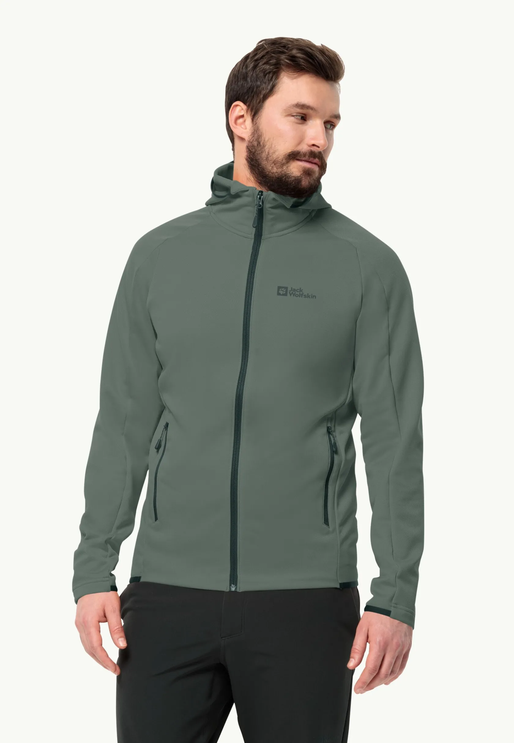 Jack Wolfskin Randonnée|Vestes Intermédiaires-Alpgrat Hooded Fz M