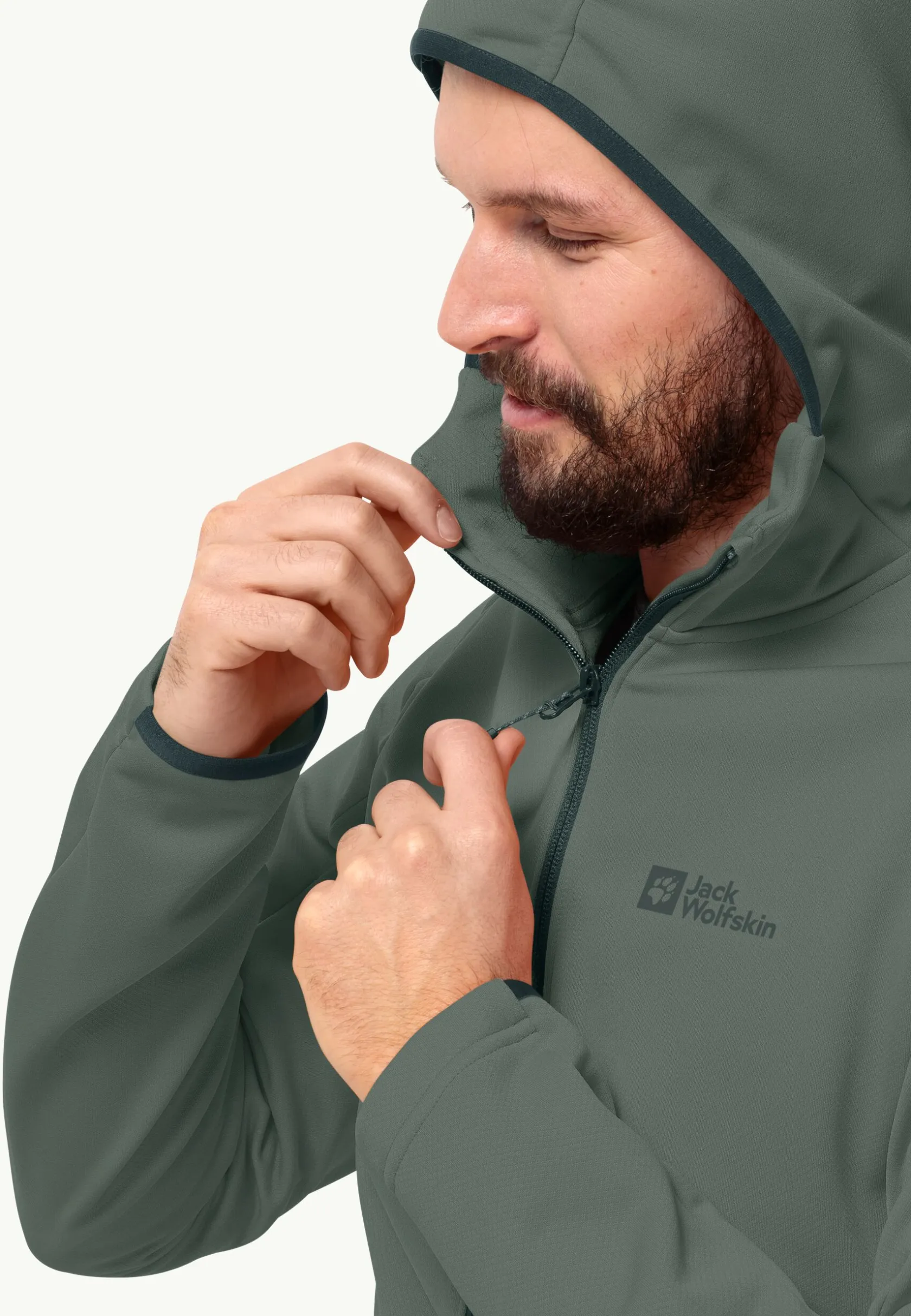 Jack Wolfskin Randonnée|Vestes Intermédiaires-Alpgrat Hooded Fz M