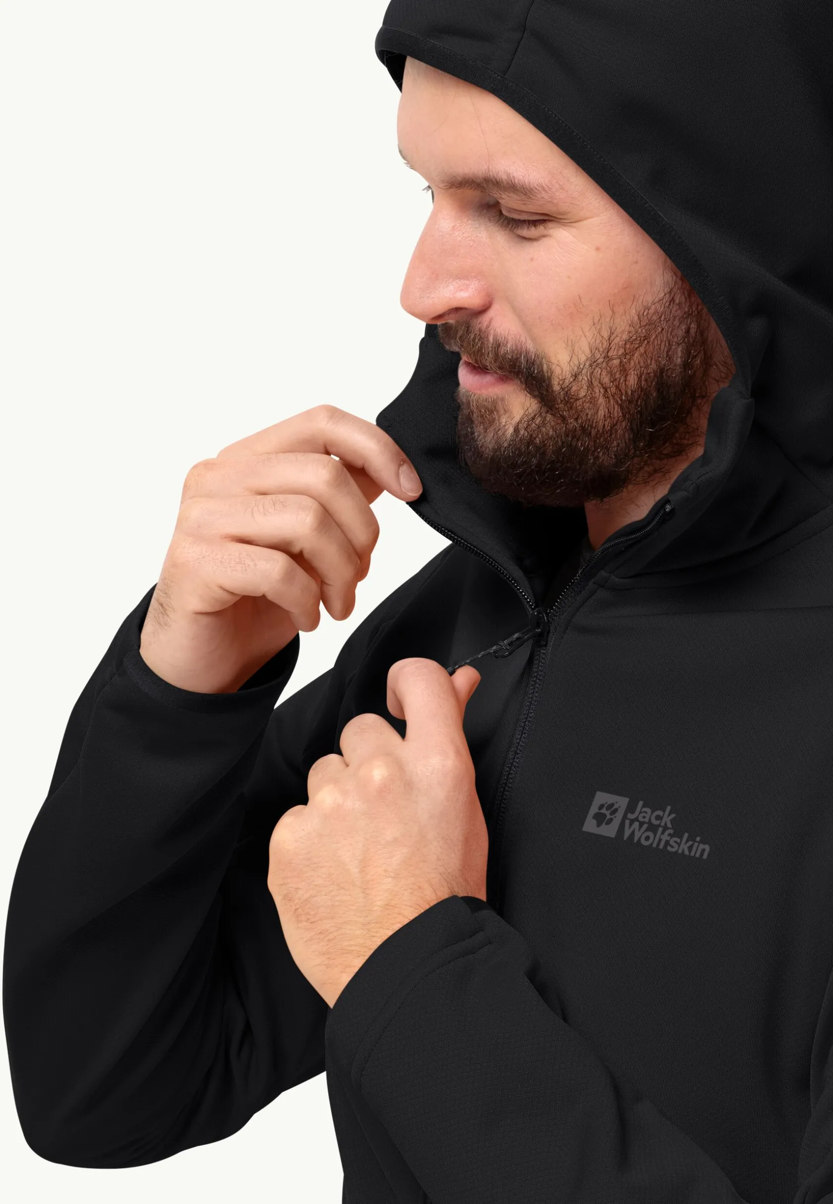Jack Wolfskin Randonnée|Vestes Intermédiaires-Alpgrat Hooded Fz M