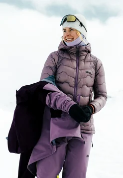 Jack Wolfskin Vestes D'Isolation|Vestes D'Hiver-Alpspitze Down Hoody W wild blossom