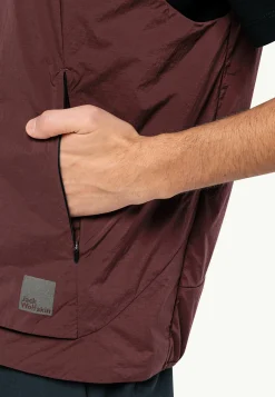 Jack Wolfskin Lifestyle|Vestes Intermédiaires-Bike Commute Ins Vest M dark maroon