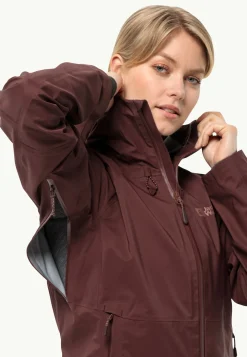 Jack Wolfskin Randonnée|Vestes Intermédiaires-Cyrox 3l Jkt W dark maroon