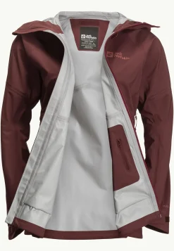 Jack Wolfskin Randonnée|Vestes Intermédiaires-Cyrox 3l Jkt W dark maroon