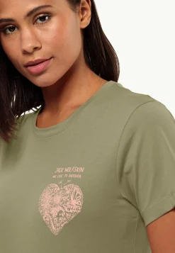 Jack Wolfskin Lifestyle|T-Shirts & Hauts Manches Longues-Discover Heart T W