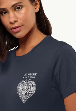 Jack Wolfskin Lifestyle|T-Shirts & Hauts Manches Longues-Discover Heart T W
