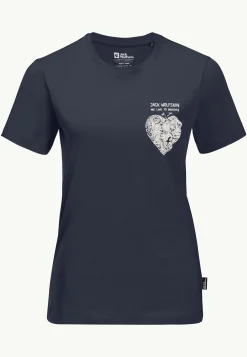 Jack Wolfskin Lifestyle|T-Shirts & Hauts Manches Longues-Discover Heart T W