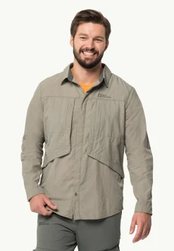 Jack Wolfskin Discovery|Hauts Techniques-Diskovera Ls Shirt M misty green