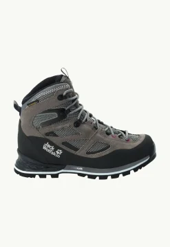 Jack Wolfskin Randonnée|Chaussures De Randonnée-Force Crest Texapore Mid W Tarmac Grey / Pink