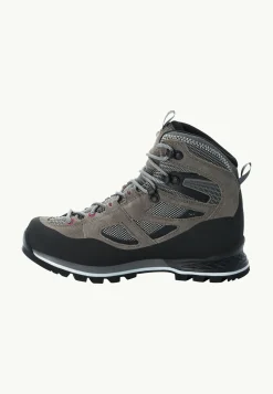 Jack Wolfskin Randonnée|Chaussures De Randonnée-Force Crest Texapore Mid W Tarmac Grey / Pink