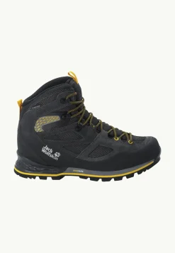 Jack Wolfskin Chaussures Imperméables|Chaussures De Randonnée-Force Crest Texapore Mid M Black / Burly Yellow Xt