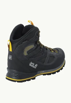 Jack Wolfskin Chaussures Imperméables|Chaussures De Randonnée-Force Crest Texapore Mid M Black / Burly Yellow Xt