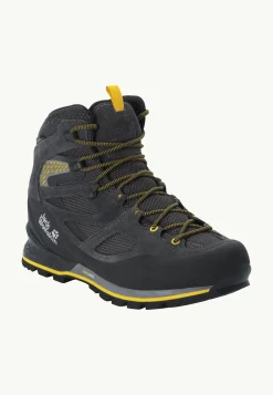 Jack Wolfskin Chaussures Imperméables|Chaussures De Randonnée-Force Crest Texapore Mid M Black / Burly Yellow Xt
