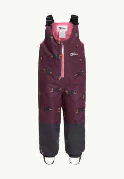 Jack Wolfskin Pantalons Et Combinaisons De Neige|Vestes D'Hiver-Gleely 2l Ins Print Bib K