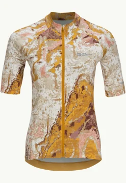 Jack Wolfskin Hauts Techniques|T-Shirts & Hauts Manches Longues-Gravex Printed Fz S|s W Strata Salted Caramel