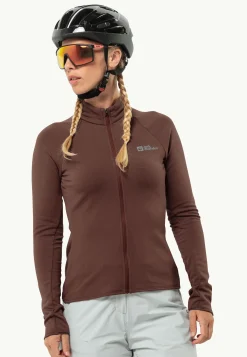 Jack Wolfskin Faire Du Vélo|Polaire-Gravex Thermo Fz W Dark Rust