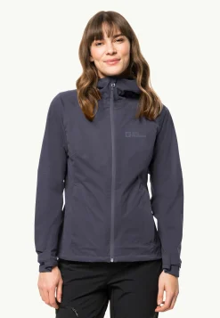Jack Wolfskin Randonnée|Vestes Intermédiaires-Highest Peak Jacket W Graphite