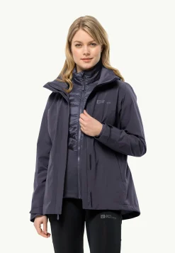 Jack Wolfskin Randonnée|Vestes Intermédiaires-Luntal 3in1 Jkt W
