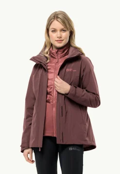 Jack Wolfskin Randonnée|Vestes Intermédiaires-Luntal 3in1 Jkt W