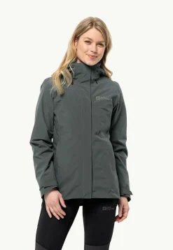 Jack Wolfskin Randonnée|Vestes Intermédiaires-Luntal 3in1 Jkt W