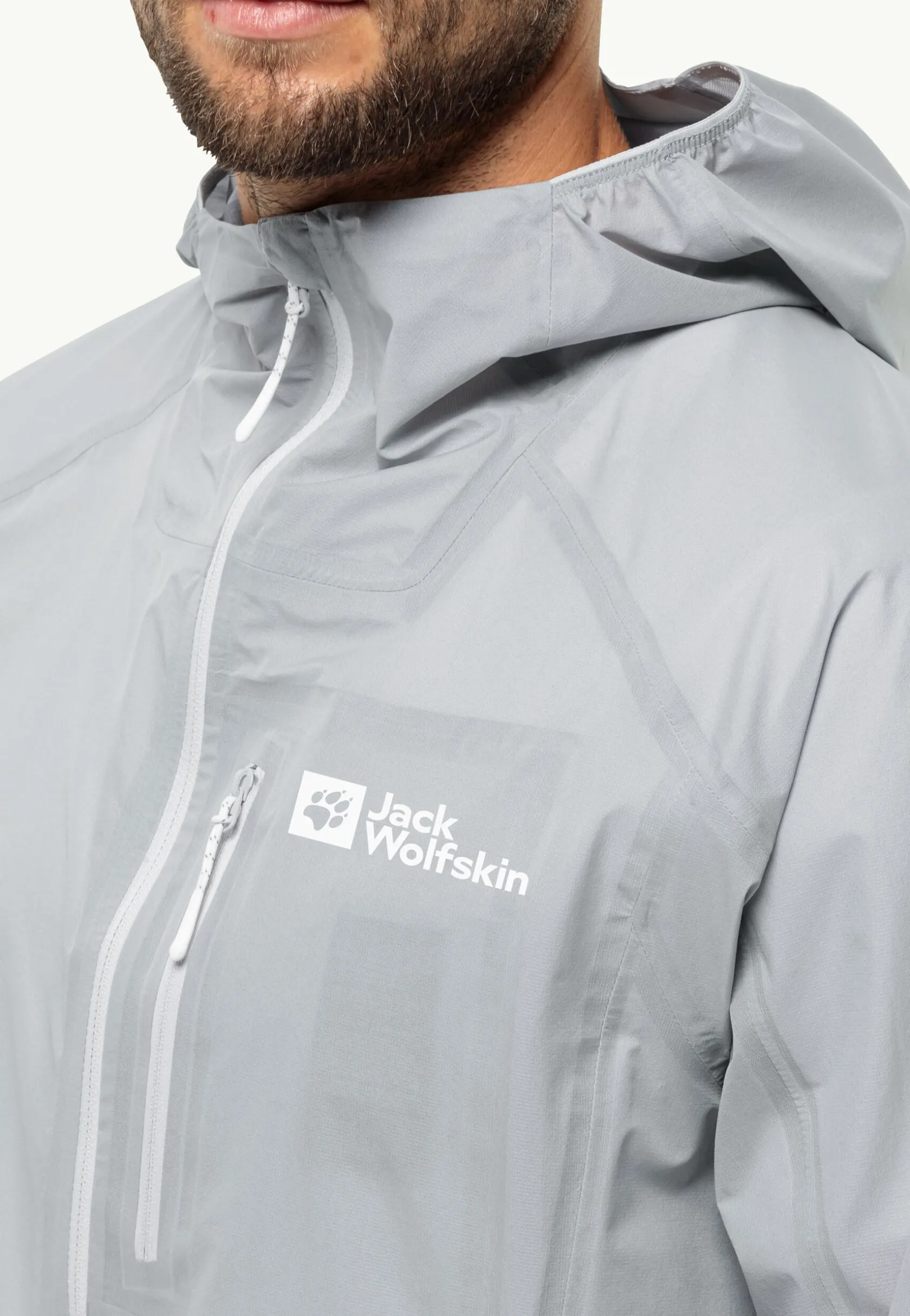 Jack Wolfskin Randonnée|Vestes Intermédiaires-Prelight 3l Jkt M Cool Grey