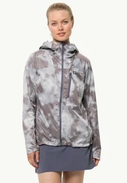 Jack Wolfskin Randonnée|Vestes Intermédiaires-Prelight Windbreaker W dolphin 51