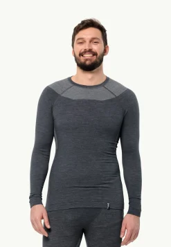 Jack Wolfskin Discovery|Randonnée-Seamless Wool L/s M