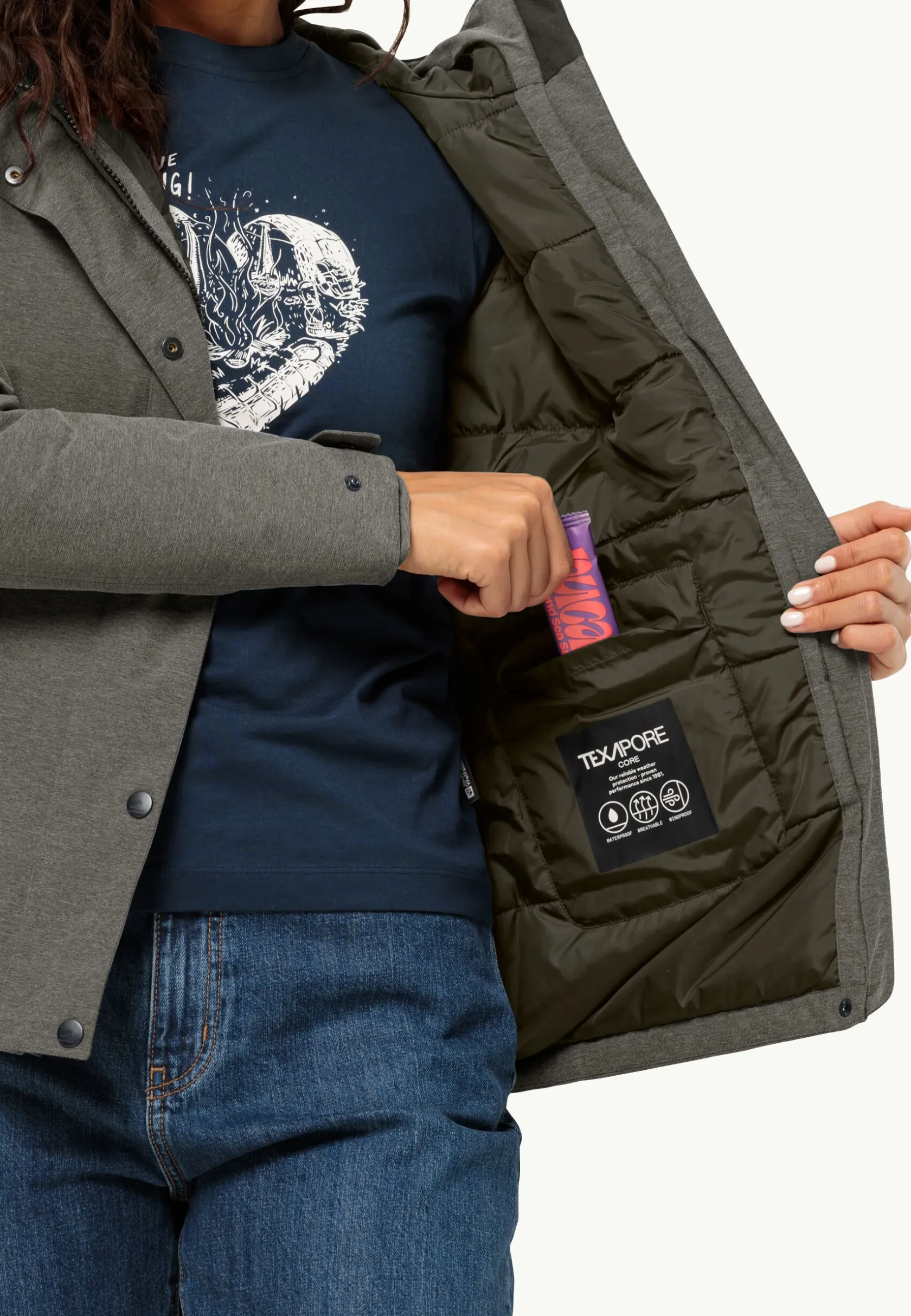 Jack Wolfskin Lifestyle|Vestes Intermédiaires-Snowy Park Jkt W