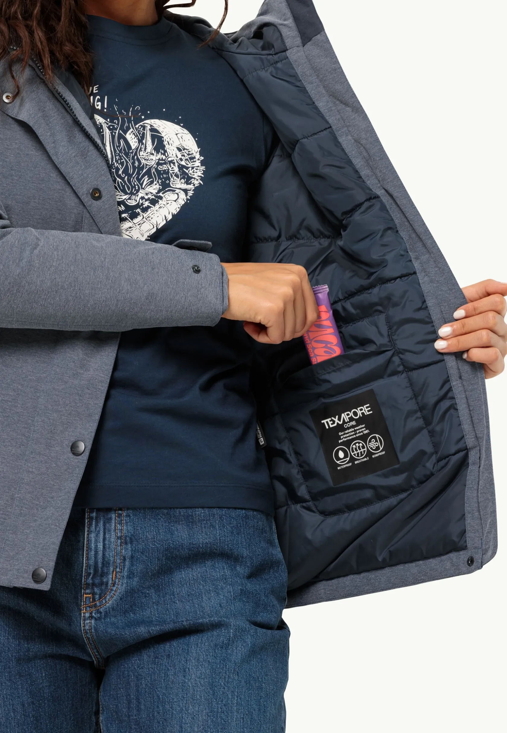 Jack Wolfskin Lifestyle|Vestes Intermédiaires-Snowy Park Jkt W