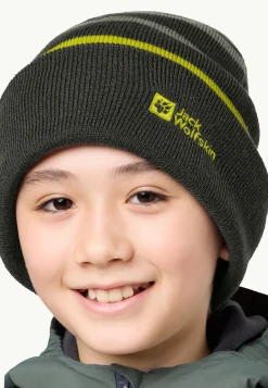 Jack Wolfskin Bonnets-Stripy Knit Beanie K