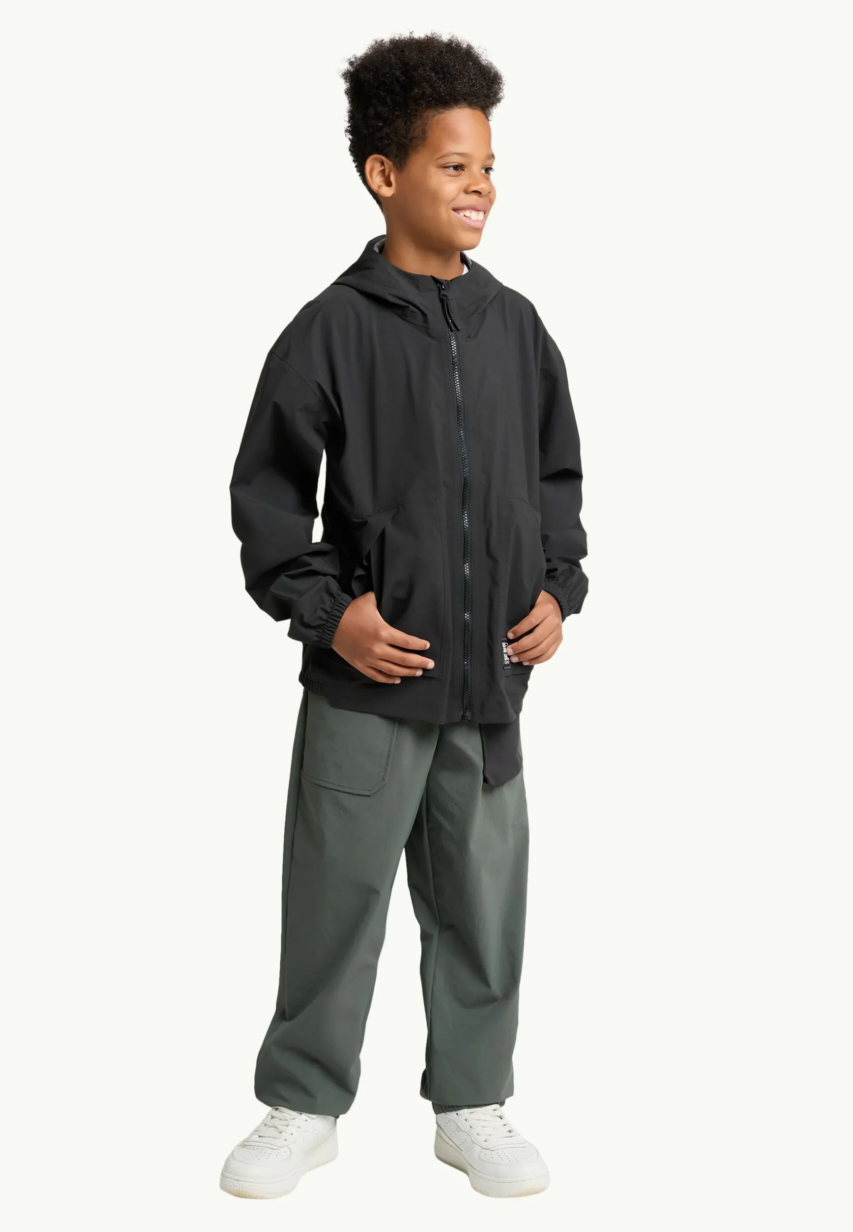 Jack Wolfskin Vestes Intermédiaires|Vestes De Pluie-T Smileyworld 2.5l Jkt Y granite black