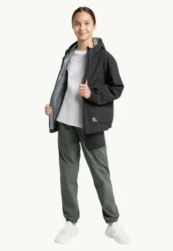 Jack Wolfskin Vestes Intermédiaires|Vestes De Pluie-T Smileyworld 2.5l Jkt Y granite black