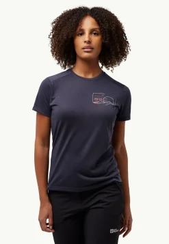 Jack Wolfskin Hauts Techniques|T-Shirts & Hauts Manches Longues-Vonnan Graphic T W Graphite