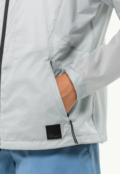 Jack Wolfskin Lifestyle|Vestes Coupe-Vent-Wanderjahr Jkt W Cool Grey